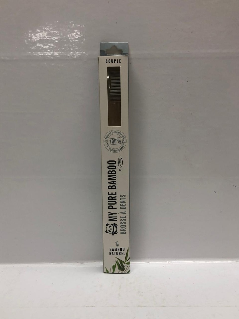 DENTI SMILE BROSSE A DENT BAMBOU SOUPLE GRIS  6163    