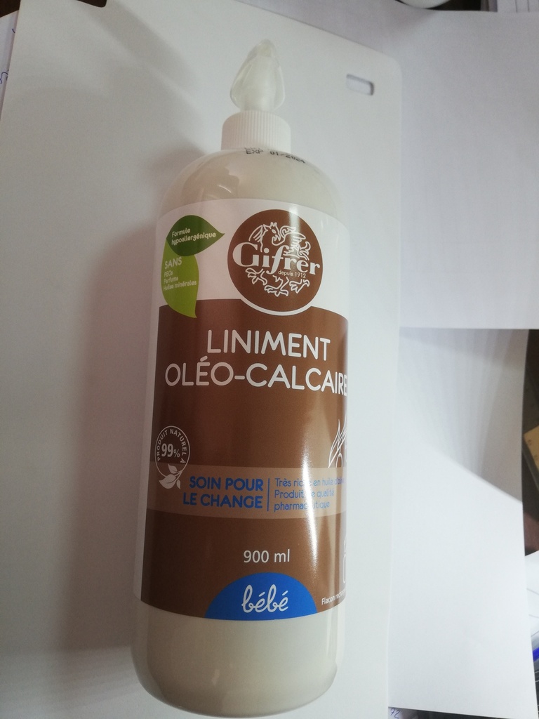 GIFRER LINIMENT OLEO-CALCAIRE HUILE OLIVE EXTRA FL POMPE 900 ML 7519         