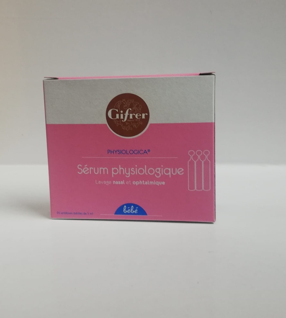 GIFRER SERUM PHYSIOLOGICA BTE X 5 UNIDOSES 52403/2404   