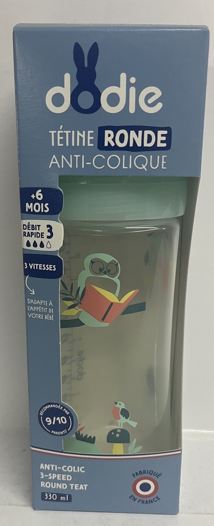 DODIE BIB INI+ 330ML VERT VALENTIN +6 M TET RONDE 3 VIT D3 7016/0416