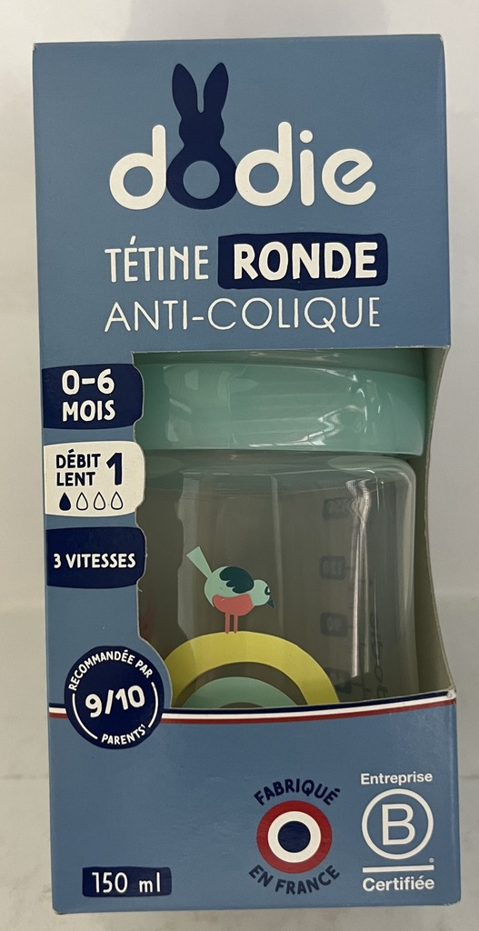 DODIE BIB INI+ 150ML LAGOON VALENTIN 0-6 M TET RONDE 3 VIT D1 7023/0317