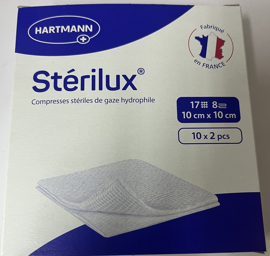 HRTM STERILUX ES STERILE COMPRESSES DE GAZE 10*10CM X20U 241325            
